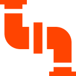 Stylized plumbing graphic design